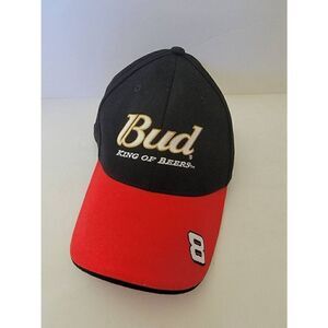 Chase Authentics Mens Back Red Nu-fit Dale Earnhardt Budweiser Baseball Cap NWOT